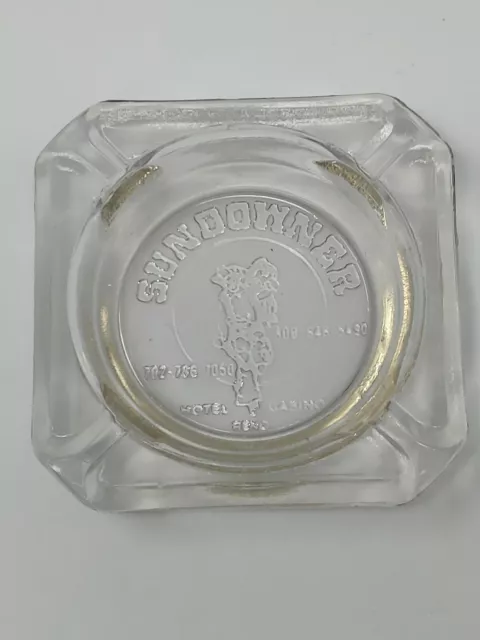 Vintage Sundowner Hotel Casino Reno Nevada Nv clear square ashtray