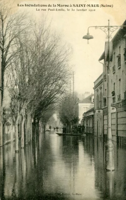 SAINT MAUR DES FOSSES Floods Marne Rue Paul Emile 30 January 1910