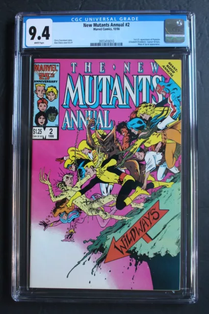 NEW MUTANTS Annual #2 1st USA PSYLOCKE Captain Britain sister 1986 Movie CGC 9.4