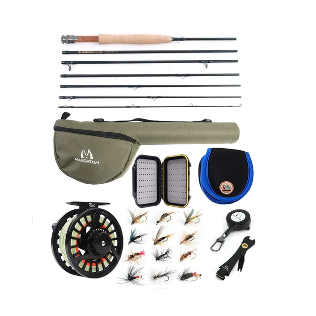 M MAXIMUMCATCH Maxcatch Traveler Fly Fishing Rod: 7-Piece IM10 Carbon Rod wit...