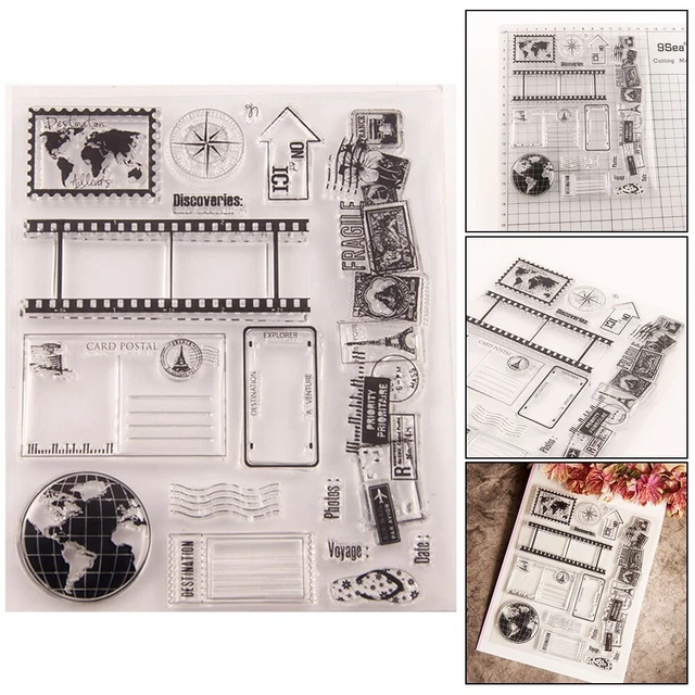 TIMBRES EN BOIS Grav S D Taill S Et Clairs Pour Scrapbooking Et Cartes