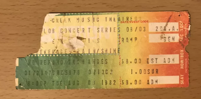 1982 Genesis Three Sides Live Tour Chicago Concert Ticket Stub Phil Collins