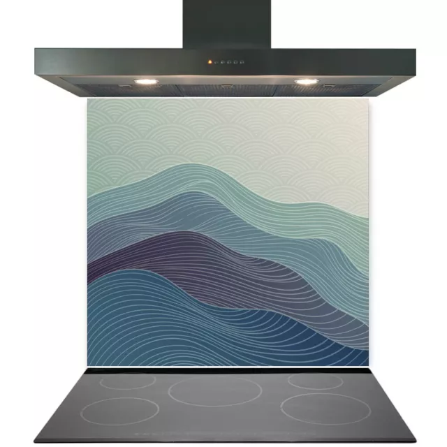 Kitchen Glass Splashback Toughened Tile Cooker Panel Any Size Design No. 2028