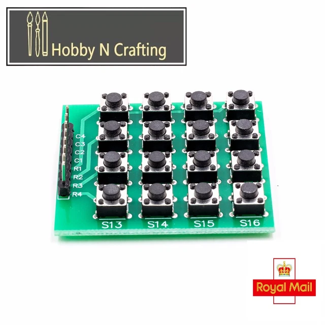 ARDUINO 16 KEYS Button Keypad Keyboard Breadboard Module (E42) $4.71 ...