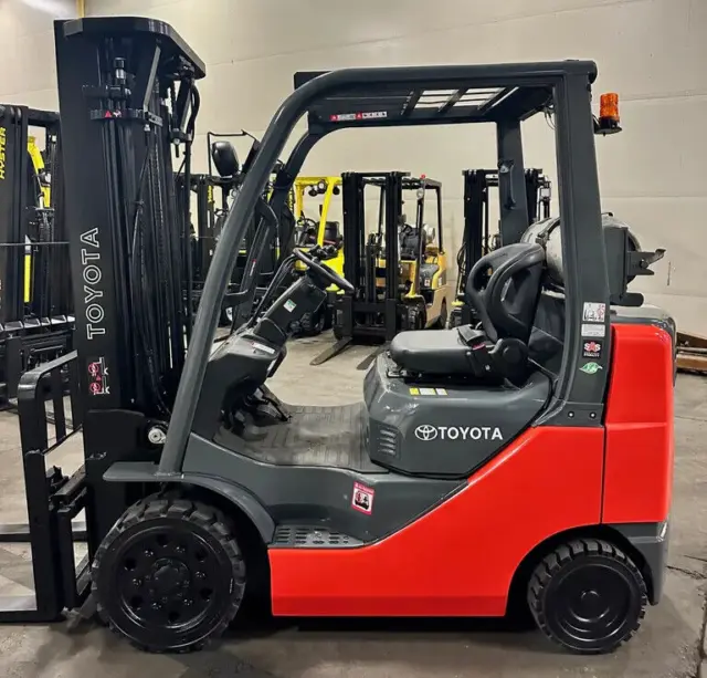2010 Toyota 8FGCU25 5000 LB 3 Stage Mast LP Gas Cushion Forklift - Reconditioned