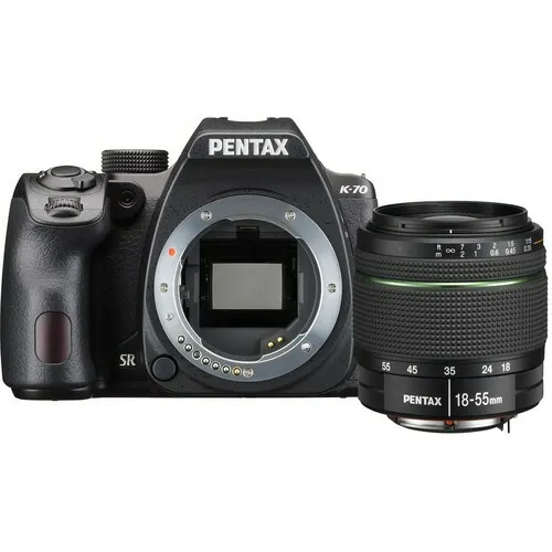 Pentax K-70 Digital SLR Camera with 18-55mm WR Lens - Black
