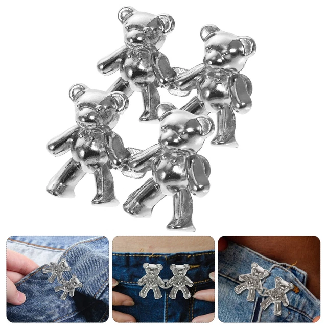 2 Pairs Boutons De Taille Sans Clous Boucle Réglable En Jean Botones Pour Ropa