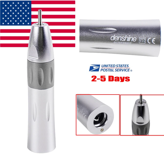 CE Dental Inner Water Spray Straight Handpiece Slow Speed Ratio 1:1 Low Noise US