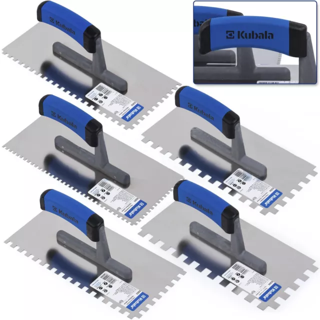 Zahnkelle Edelstahl 4x4 6x6 8x8 10x10 12x12mm Zahnspachtel Glättekelle KUBALA