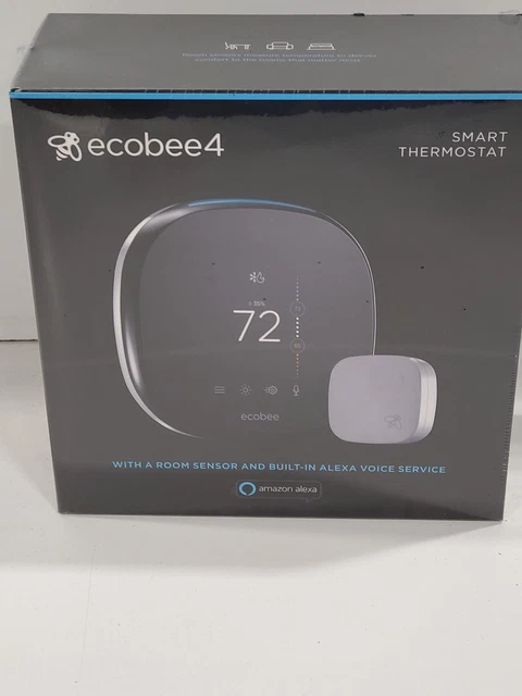 Ecobee4 Smart Programmable Thermostat - Black Ecobee4 Smart Programmable Thermostat - Black