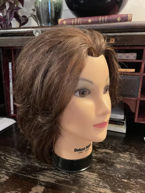 DELUXE DEBRA MANIKIN Cosmetology Mannequin Head 100% Real Human Hair $18.99  - PicClick