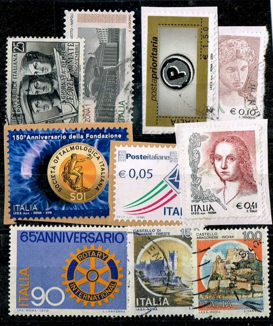 Lot Italie Timbres en tous genres.