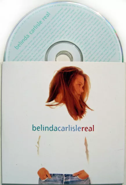 BELINDA CARLISLE CD Real UK PROMO Card Slip-in Sleeve 10 Track MINT- / UNPLAYED
