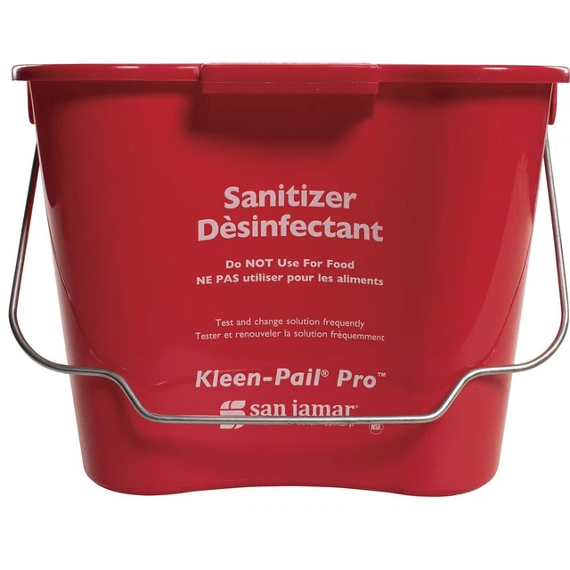 San Jamar Kleen-Pail® Plastic Cleaning Bucket 8 Quarts Red