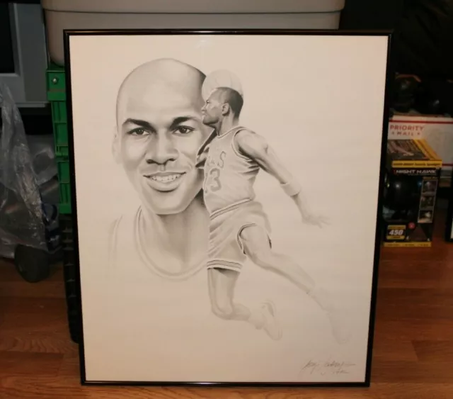 MJ Vs NBA 11x17 Fine Art Print 