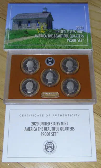 2020 S America the Beautiful Quarter ATB Set COA U.S. United States Mint Proof