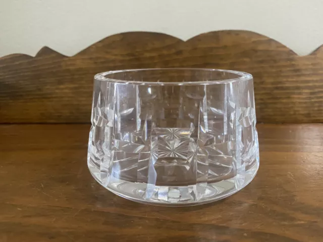 Vintage Full Lead Cut Crystal Bowl Nuts or Candy Dish Heavy 4.5" Dia X 2.5" H