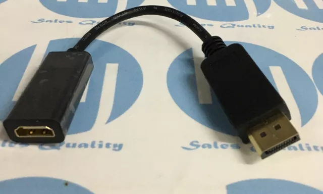 Câble adaptateur prise mâle DisplayPort vers HDMI femelle 15 cm NOIR