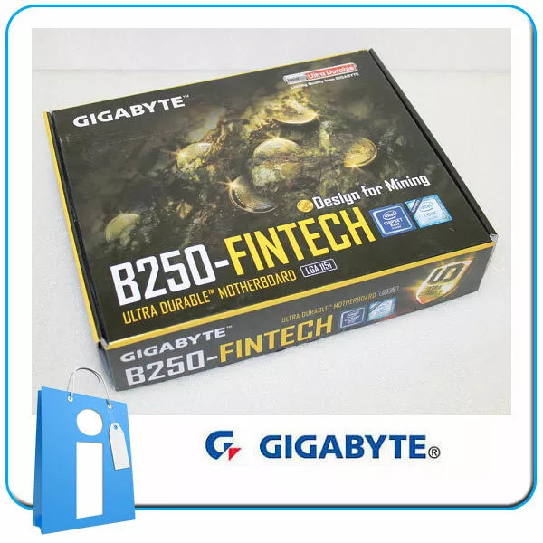 Plaque Base B250 GIGABYTE B250-FINTECH Douille 1151 Mining Similaire H110 Pro