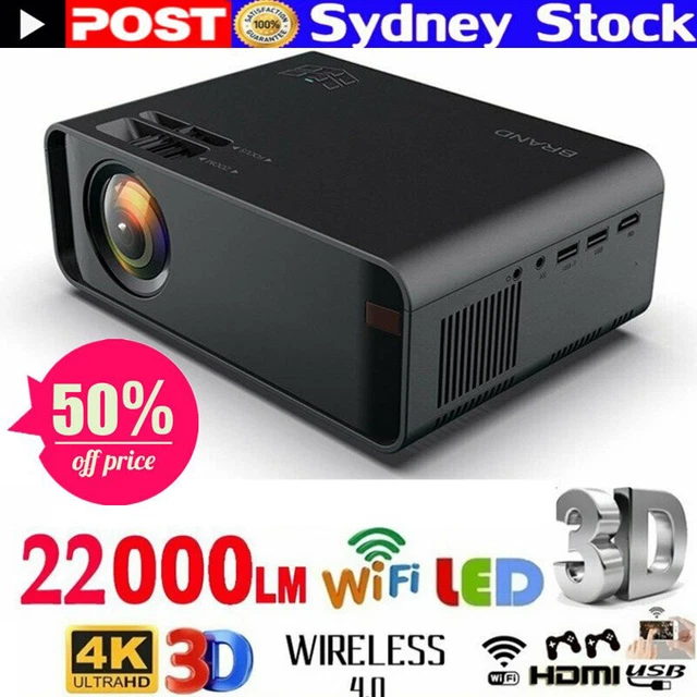 Smart 1080P 3D HD Android WiFi  Mini Video Projector Home Theatre Cinema HDMI AU