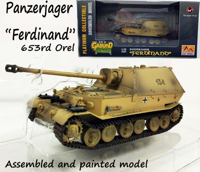 WW2 German Panzerjager Ferdinand tank destroyer 653 Orel 1:72 finish Easy Model