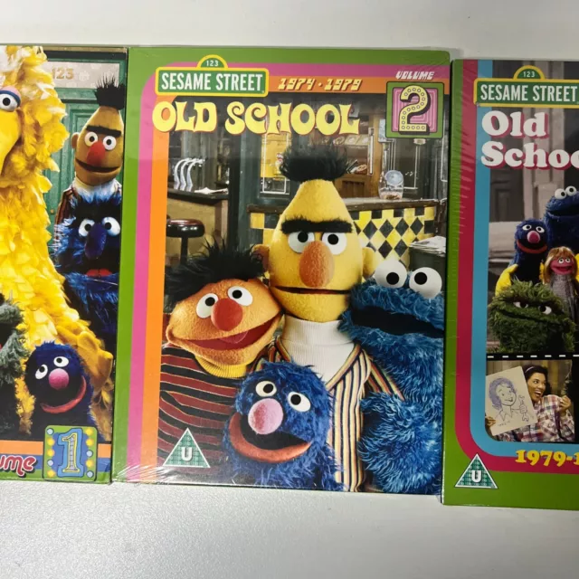 Sesame Street: Old School - Volumes 1-2-3 (Dvd) - Series 2-3 Brand New 3