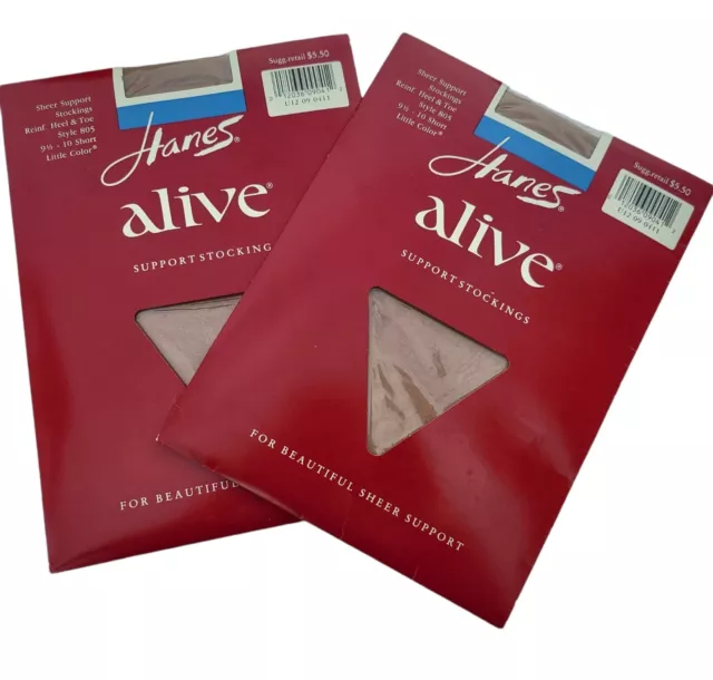 Hanes 810 Alive Control Top Pantyhose Size A Full Support Barely