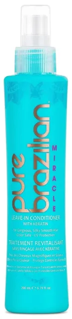6.78oz Pure Brazilian Miracle Leave In Conditioner with Keratin (200ml) - New