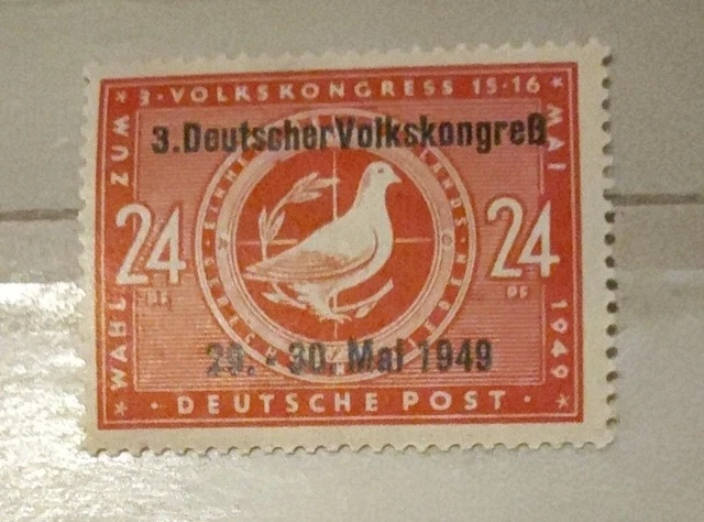 Tagung des 3. Volkskongreß -postfrisch- Deutsche Post 1949