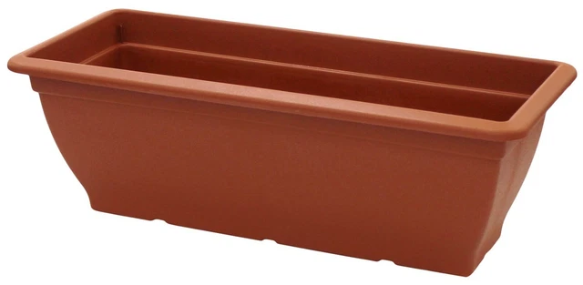 EXTRA LARGE 60CM Plastique Pot de Fleur Plastique Trough Plante Terre