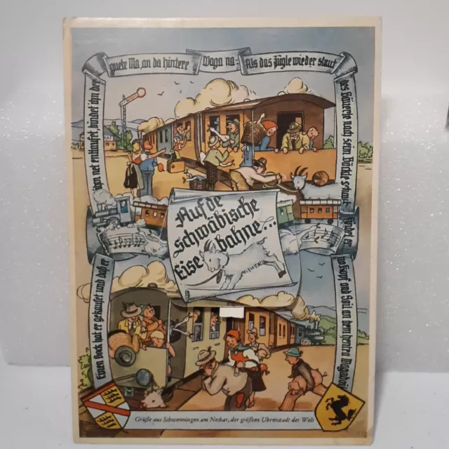 Vintage Wolfach In The Heart Of The Black Forest Special Window Postcard Germany