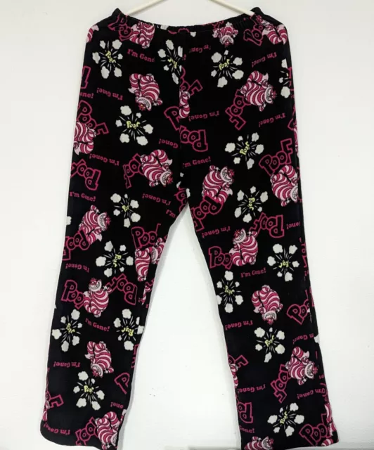 Disney Store Girls Cheshire Cat Pajama Pants Alice in Wonderland Poof! Lrg 12-14