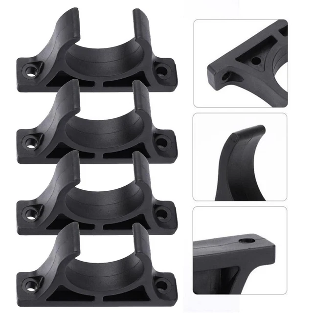 Clips Porte-Pagaie Yosoo Pour Kayak/Canoë - Paire De Supports En Plastique Noir - Léger Et Facile à Installer
