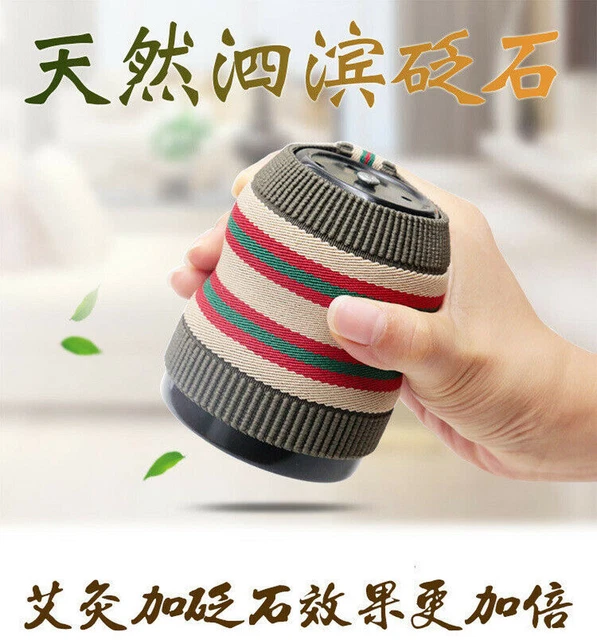 1pc Stone Needle Pot Scraping Moxibustion Box Moxa Massage Warm Tool 砭石艾灸罐防烫设计