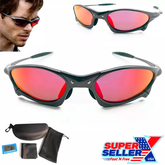 Metal-X Penny Cyclops Sunglasses Polarized Ruby Iridium UV400 Lenses