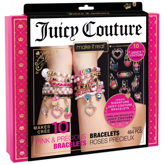 Juicy Couture Pink & Precious DIY Bracelet Kit - 10 Charm Bracelets, for ages 8+