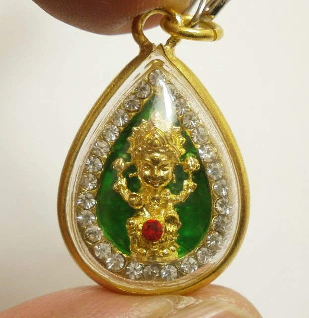Maa Lakshmi Laxmi Devi Hindu Goddess Rich Lucky Blessed Pendant Amulet Necklace
