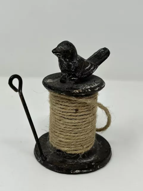 Cast Iron Bird Twine, String, Jute Holder/Dispenser-Farmhouse/Kitchen Decor