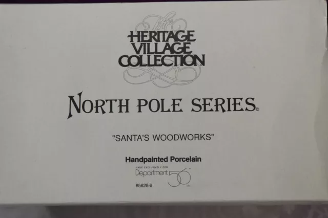 Department 56 Village North Pole Series “Santas Woodworks" Retired 5628-6