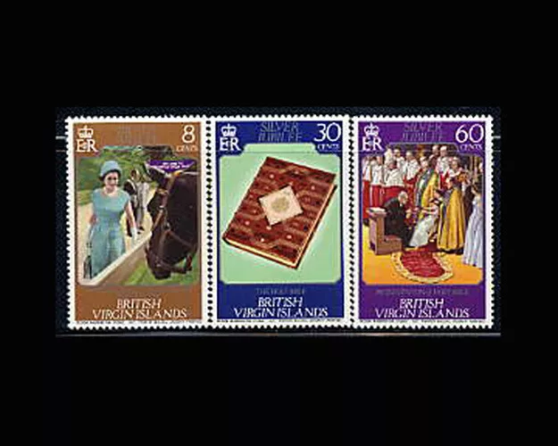 VIRGIN IS, Sc #317-19, MNH, 1977, SILVER JUBILEE, ROYALTY