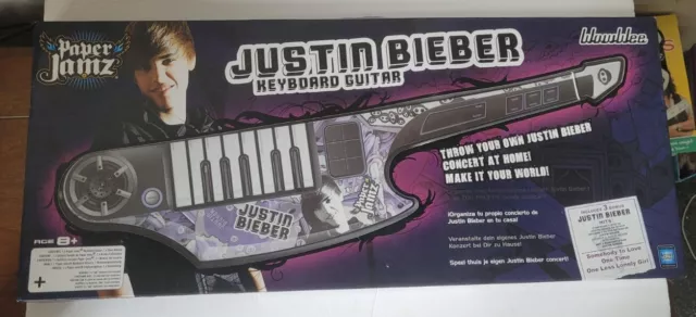 Justin Bieber Wowwee Paper Jamz Keyboard und Gitarre USA Spielzeug Neu aus altem Lagerbestand Neu