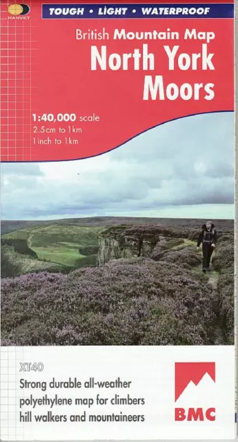 North York Moors Harvey British Mountain Map - BMC - O