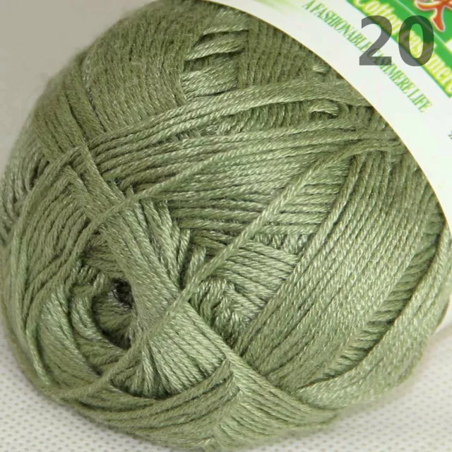 Sale 1BallsX50gr Bamboo Cotton Baby Blankets Hand Knitting Crochet Yarn 20