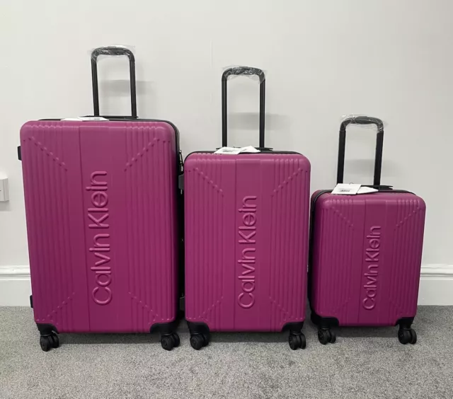 CALVIN KLEIN LUGGAGE Suitcase Set X3 Rrp £500 £ - PicClick UK
