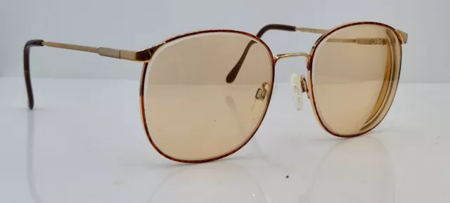 Vintage Charmant 4226 Brown Gold Oval Metal Sunglasses Japan FRAMES ONLY