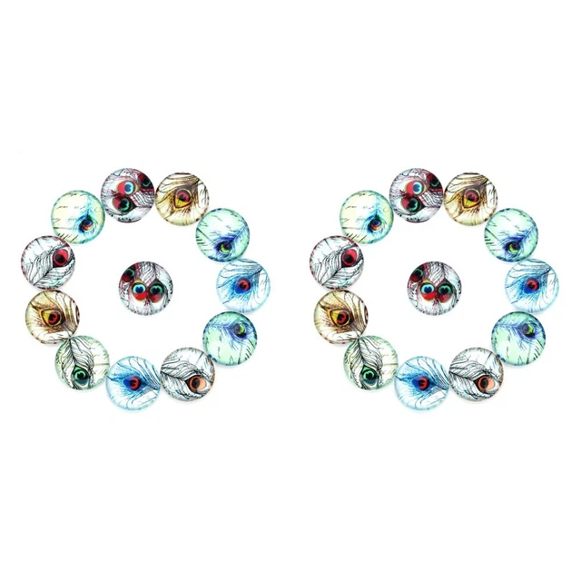 2x Flatback Glas Schmuck Schmuck Machen Anhänger Anhänger Fach Patch