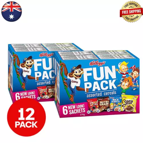 2 x 6pk Kellogg's Cereal Fun Pack 170g Fun for the whole family*