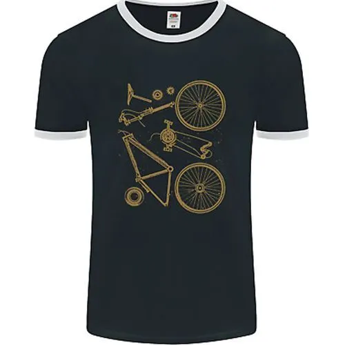 FAHRRADTEILE RADFAHREN RADFAHRER Fahrrad lustig Herren Ringer T-Shirt ...