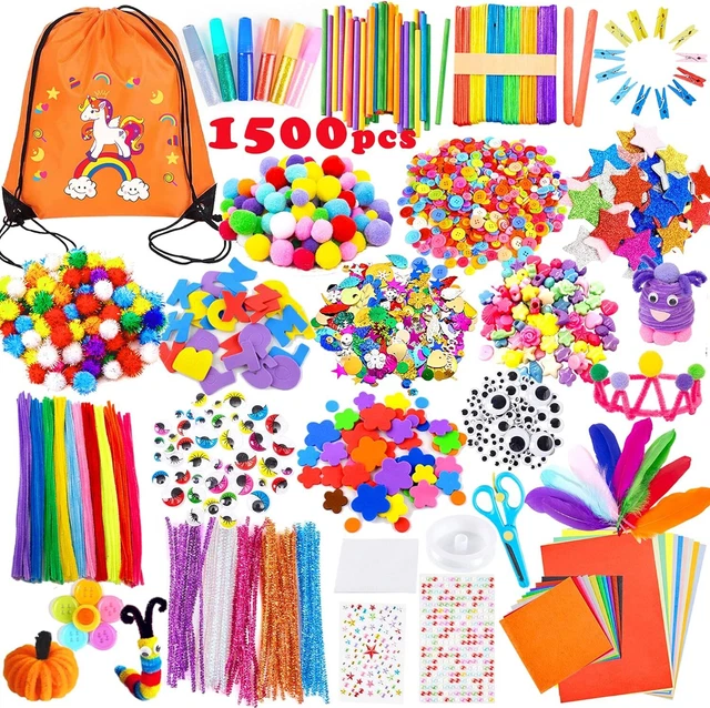 Yetech Arts and Crafts Supplies forKids-1500+pcs Craft kits forkids With Unicorn