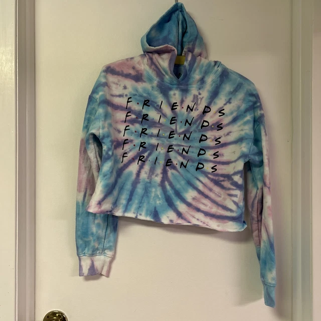 FRIENDS  The Television Series  Women Crop Top Tie Dye Hoodie Size S